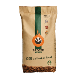 Demi palette de Granulés de bois Badger 33 sacs - 525kg